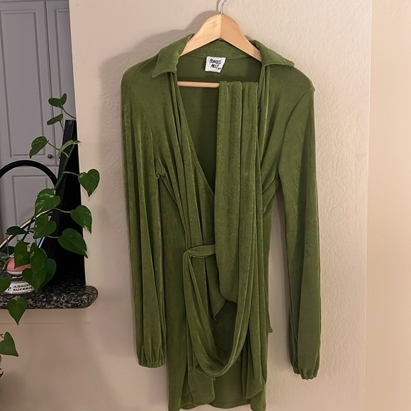 PRINCESS POLLY GREEN PARTY TIME MINI DRESS D16 - Picture 11 of 12